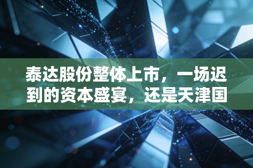泰达股份整体上市，一场迟到的资本盛宴，还是天津国企改革的深水区试炼？