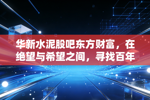 华新水泥股吧东方财富，在绝望与希望之间，寻找百年老店的第二春