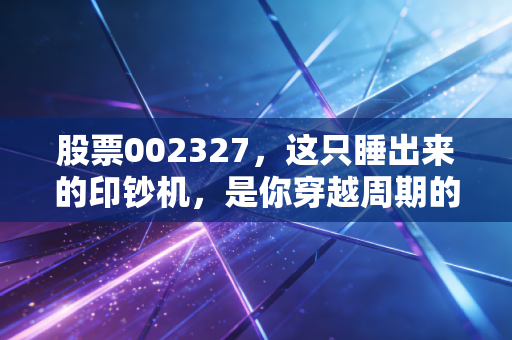 股票002327，这只睡出来的印钞机，是你穿越周期的避风港吗？