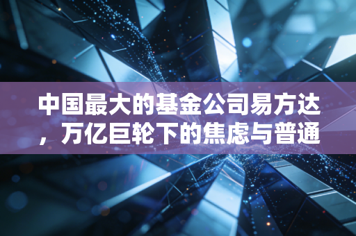 中国最大的基金公司易方达，万亿巨轮下的焦虑与普通投资者的希望
