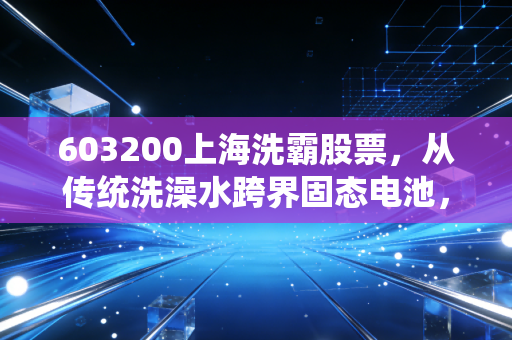 603200上海洗霸股票,从传统洗澡水跨界固态电池,这只票是妖气冲天还是厚积薄发?