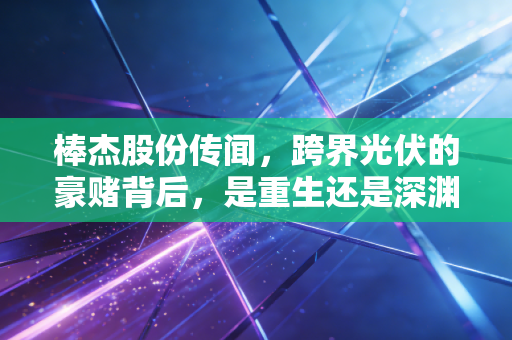 棒杰股份传闻,跨界光伏的豪赌背后,是重生还是深渊?