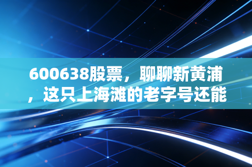 600638股票，聊聊新黄浦，这只上海滩的老字号还能不能买？