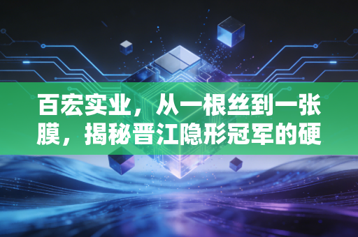百宏实业，从一根丝到一张膜，揭秘晋江隐形冠军的硬核突围路