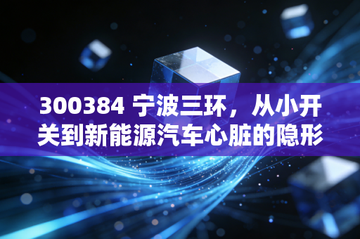 300384 宁波三环,从小开关到新能源汽车心脏的隐形冠军,这只股到底能不能买?
