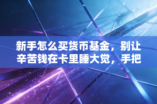 新手怎么买货币基金,别让辛苦钱在卡里睡大觉,手把手教你搞定闲钱理财