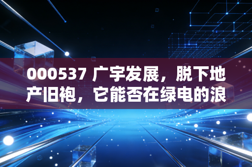 000537 广宇发展,脱下地产旧袍,它能否在绿电的浪潮中乘风破浪?
