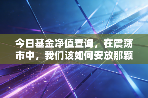今日基金净值查询,在震荡市中,我们该如何安放那颗患得患失的心?