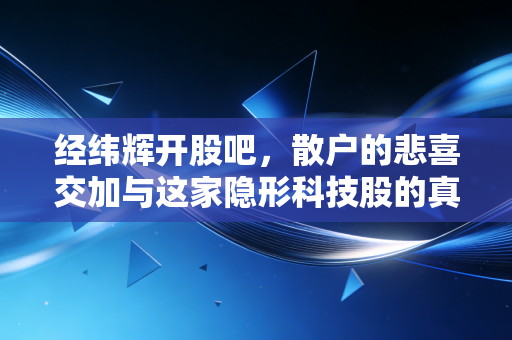 经纬辉开股吧，散户的悲喜交加与这家隐形科技股的真实面目