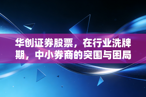 华创证券股票,在行业洗牌期,中小券商的突围与困局——深度解析与投资思考