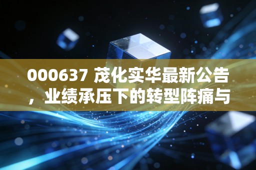 000637 茂化实华最新公告，业绩承压下的转型阵痛与股民的真实期待