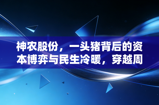 神农股份,一头猪背后的资本博弈与民生冷暖,穿越周期的机会在哪里?
