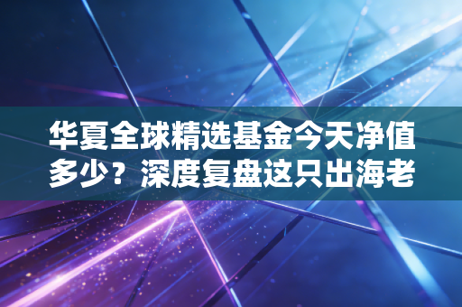 华夏全球精选基金今天净值多少?深度复盘这只出海老兵的投资价值与操作策略