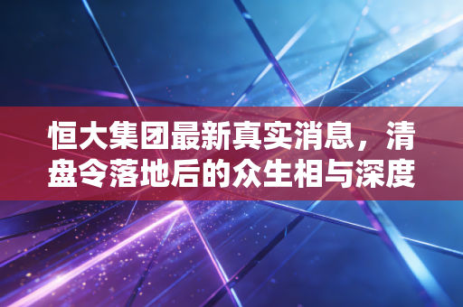 恒大集团最新真实消息,清盘令落地后的众生相与深度思考