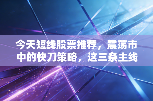 今天短线股票推荐,震荡市中的快刀策略,这三条主线值得潜伏