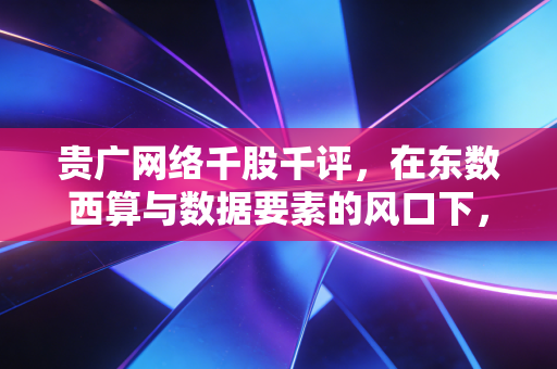 贵广网络千股千评,在东数西算与数据要素的风口下,这只广电股究竟是黄金坑还是接盘侠?