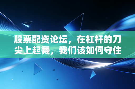 股票配资论坛,在杠杆的刀尖上起舞,我们该如何守住本金?