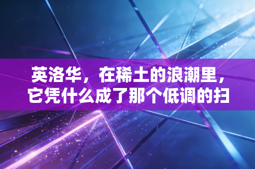英洛华,在稀土的浪潮里,它凭什么成了那个低调的扫地僧?