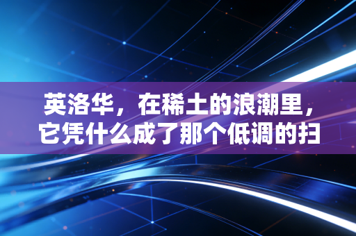 英洛华,在稀土的浪潮里,它凭什么成了那个低调的扫地僧?