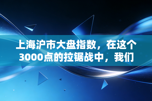 上海沪市大盘指数,在这个3000点的拉锯战中,我们该如何安放焦虑?