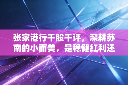 张家港行千股千评,深耕苏南的小而美,是稳健红利还是潜伏的机遇?