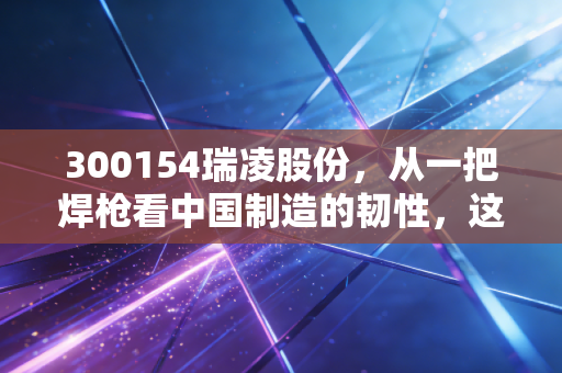 300154瑞凌股份，从一把焊枪看中国制造的韧性，这不仅仅是个冷冰冰的代码