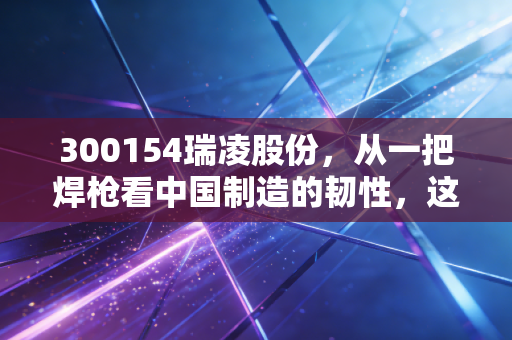 300154瑞凌股份，从一把焊枪看中国制造的韧性，这不仅仅是个冷冰冰的代码