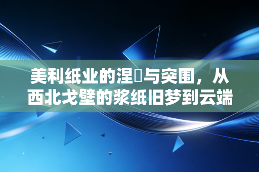 美利纸业的涅槃与突围,从西北戈壁的浆纸旧梦到云端新生的资本启示录