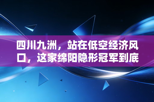 四川九洲,站在低空经济风口,这家绵阳隐形冠军到底能飞多高?
