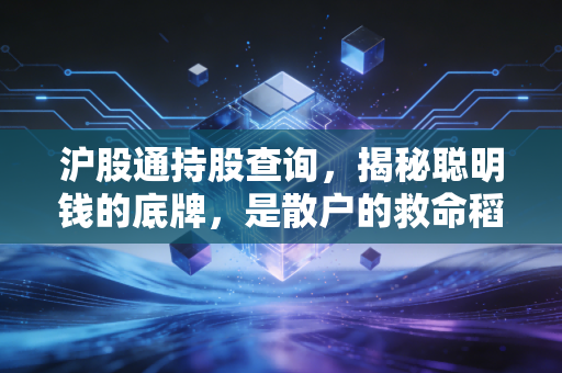 沪股通持股查询,揭秘聪明钱的底牌,是散户的救命稻草还是甜蜜陷阱?