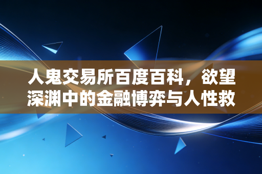 人鬼交易所百度百科,欲望深渊中的金融博弈与人性救赎