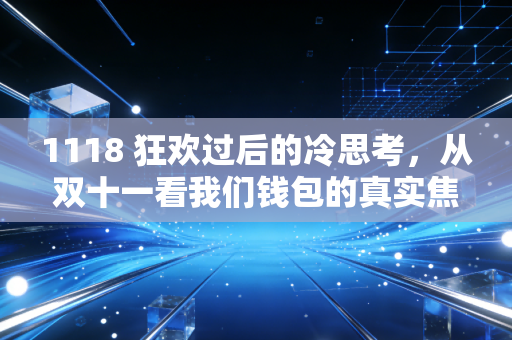 1118 狂欢过后的冷思考，从双十一看我们钱包的真实焦虑