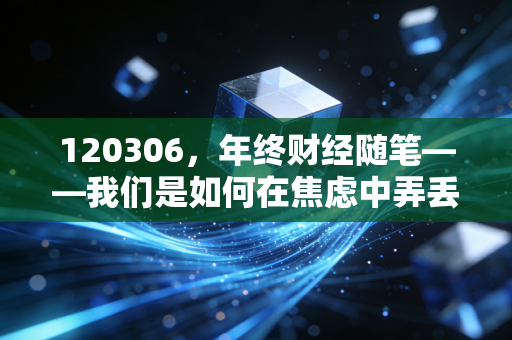 120306,年终财经随笔——我们是如何在焦虑中弄丢财富的?