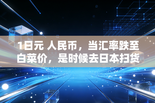 1日元 人民币,当汇率跌至白菜价,是时候去日本扫货还是该警惕泡沫崩塌?