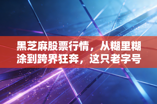 黑芝麻股票行情,从糊里糊涂到跨界狂奔,这只老字号还能香多久?