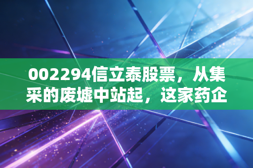002294信立泰股票,从集采的废墟中站起,这家药企的翻身仗到底还要等多久?