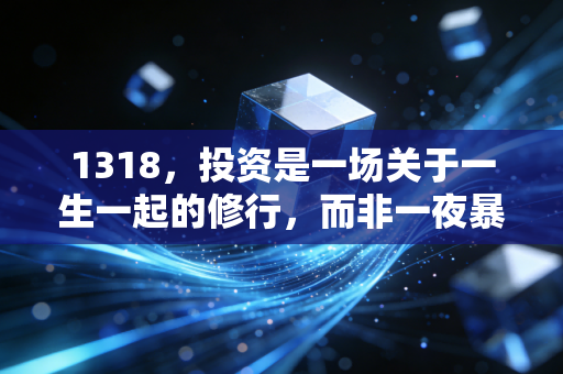 1318,投资是一场关于一生一起的修行,而非一夜暴富的赌局