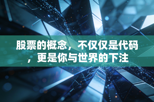 股票的概念，不仅仅是代码，更是你与世界的下注