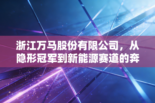浙江万马股份有限公司,从隐形冠军到新能源赛道的奔跑者,一家制造企业的韧性突围