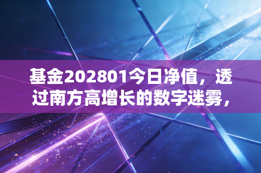基金202801今日净值，透过南方高增长的数字迷雾，聊聊我们该如何与波动共舞