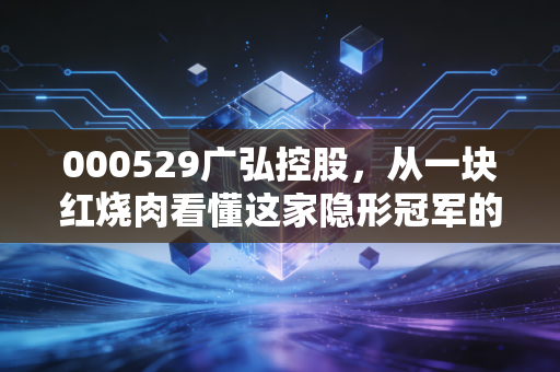 000529广弘控股，从一块红烧肉看懂这家隐形冠军的投资逻辑