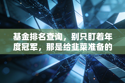 基金排名查询,别只盯着年度冠军,那是给韭菜准备的诱饵