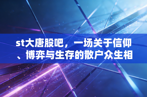 st大唐股吧,一场关于信仰、博弈与生存的散户众生相