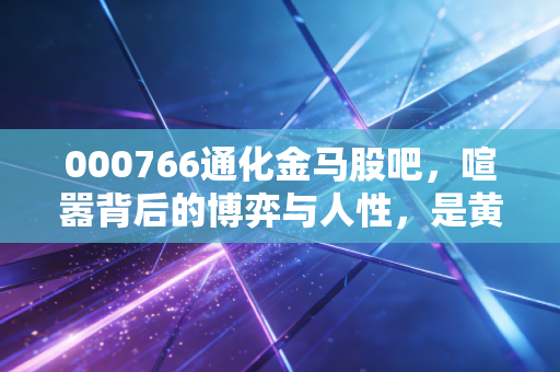 000766通化金马股吧，喧嚣背后的博弈与人性，是黄金坑还是深水区？