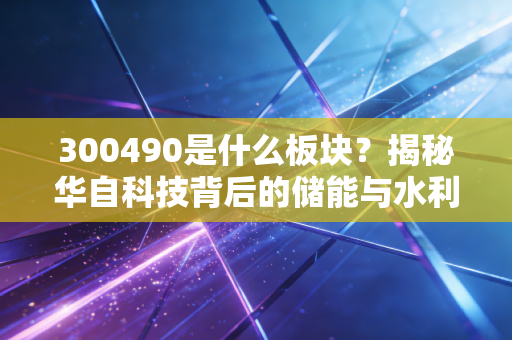 300490是什么板块？揭秘华自科技背后的储能与水利双轮驱动逻辑