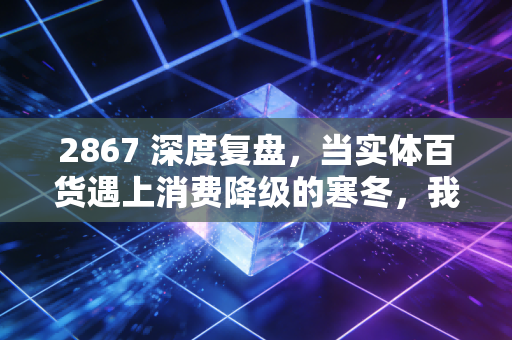 2867 深度复盘，当实体百货遇上消费降级的寒冬，我们还能对这只老字号抱有期待吗？