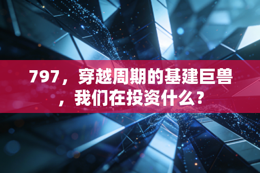 797,穿越周期的基建巨兽,我们在投资什么?