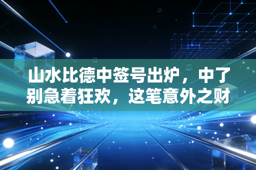 山水比德中签号出炉,中了别急着狂欢,这笔意外之财背后的冷思考