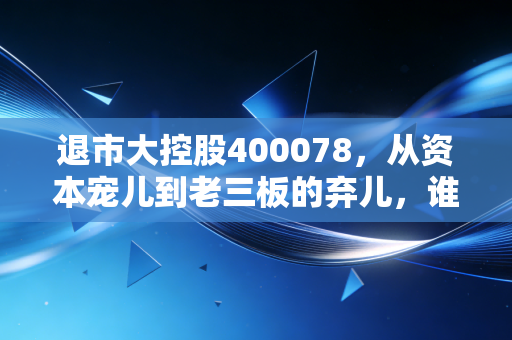 退市大控股400078,从资本宠儿到老三板的弃儿,谁在为最后的疯狂买单?