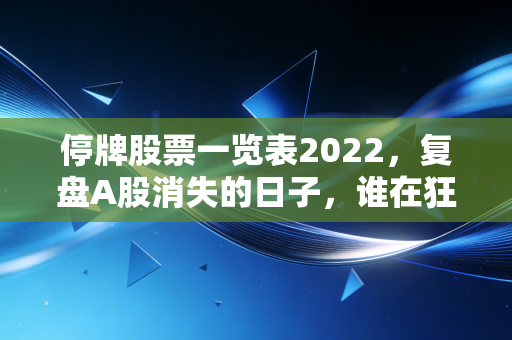 停牌股票一览表2022，复盘A股消失的日子，谁在狂欢，谁在流泪？